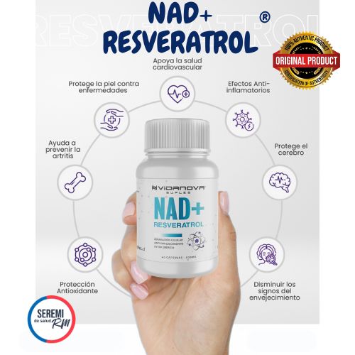 NAD+ RESVERATROL 1000MG 60 CAPS
